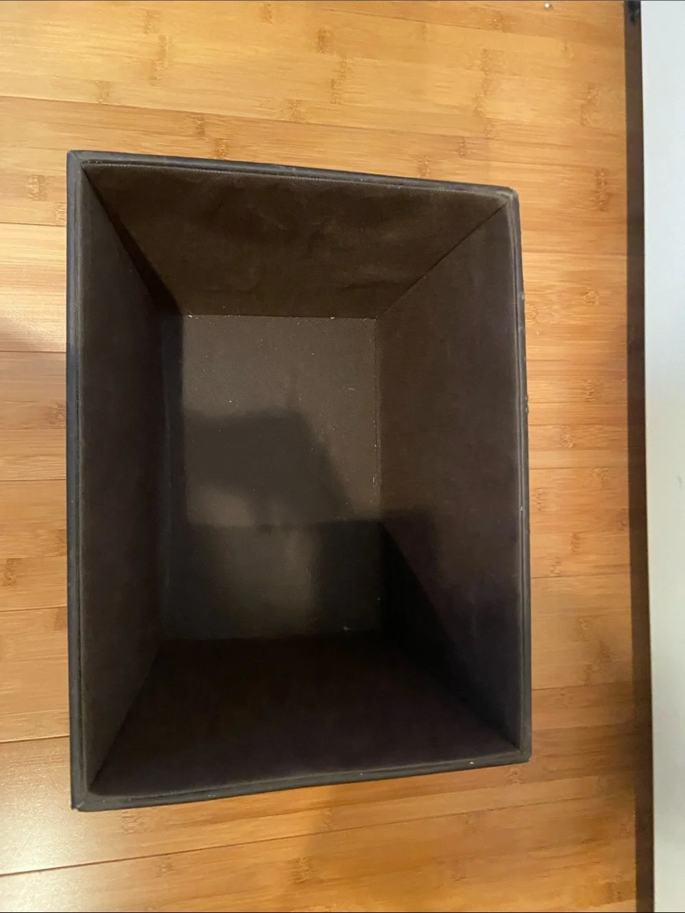 Brown Storage Bin with Contrast Stitching - Home Accents